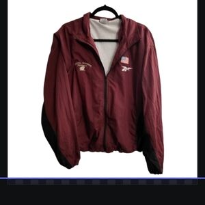 Vintage Reebok CMU maroon and black windbreaker. Size large.